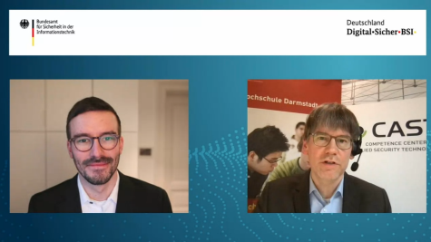 Dr.-Ing. Daniel Demmler und Prof. Dr. Andreas Heinemann bei der virtuellen Preisverleihung