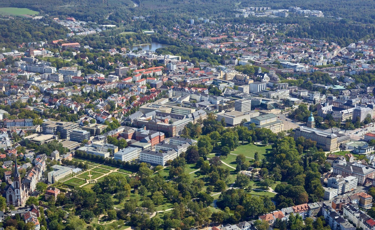 Luftbild Darmstadt Herrngarten bis Woog